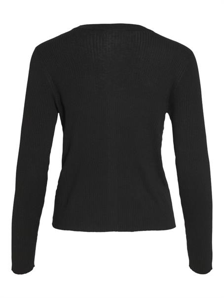 VIABELLA RIB L/S KNIT CARDIGAN black