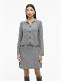 VIAERY COLLAR L/S KNIT CARDIGAN medium grey melange
