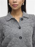 VIAERY COLLAR L/S KNIT CARDIGAN medium grey melange