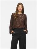 VIALDEIA O-NECK L/S TOP coffee bean