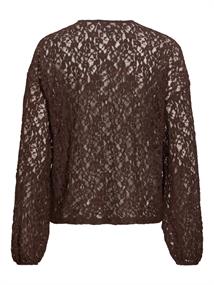 VIALDEIA O-NECK L/S TOP coffee bean