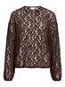 VIALDEIA O-NECK L/S TOP coffee bean