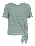 VIAMALINA OPEN O-NECK S/S TOP/VOL/PB blue surf