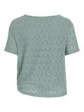 VIAMALINA OPEN O-NECK S/S TOP/VOL/PB blue surf