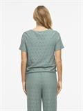 VIAMALINA OPEN O-NECK S/S TOP/VOL/PB blue surf