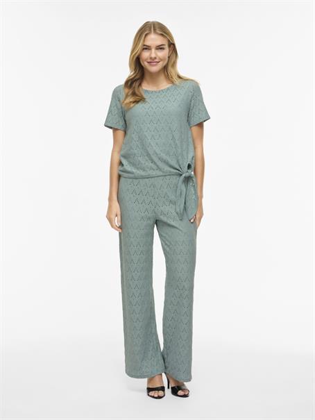 VIAMALINA OPEN O-NECK S/S TOP/VOL/PB blue surf