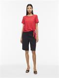 VIAMALINA OPEN O-NECK S/S TOP/VOL/PB hibiscus