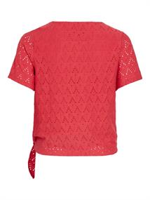 VIAMALINA OPEN O-NECK S/S TOP/VOL/PB hibiscus