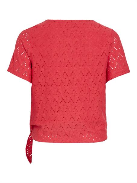 VIAMALINA OPEN O-NECK S/S TOP/VOL/PB hibiscus