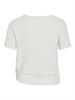 VIAMALINA OPEN O-NECK S/S TOP/VOL/PB snow white