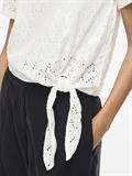 VIAMALINA OPEN O-NECK S/S TOP/VOL/PB snow white