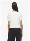 VIAMALINA OPEN O-NECK S/S TOP/VOL/PB snow white