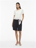VIAMALINA OPEN O-NECK S/S TOP/VOL/PB snow white