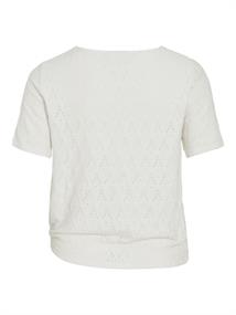 VIAMALINA OPEN O-NECK S/S TOP/VOL/PB snow white