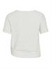VIAMALINA OPEN O-NECK S/S TOP/VOL/PB snow white