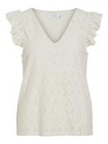 VIAMALINA V-NECK C/S TOP/PB birch