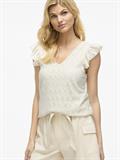 VIAMALINA V-NECK C/S TOP/PB birch