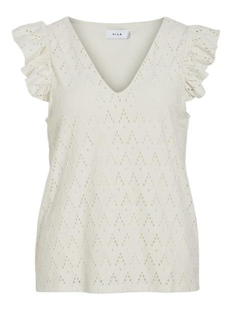VIAMALINA V-NECK C/S TOP/PB birch
