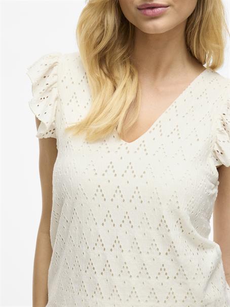 VIAMALINA V-NECK C/S TOP/PB birch
