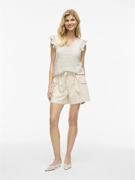 VIAMALINA V-NECK C/S TOP/PB birch