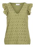 VIAMALINA V-NECK C/S TOP/PB sage
