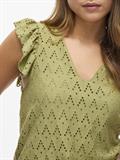 VIAMALINA V-NECK C/S TOP/PB sage