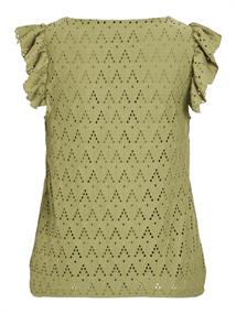VIAMALINA V-NECK C/S TOP/PB sage