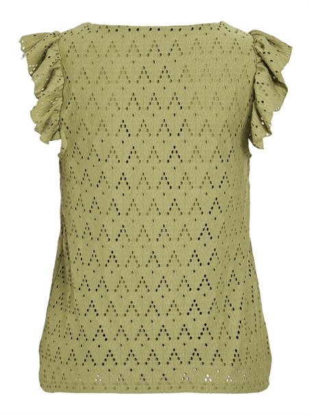 VIAMALINA V-NECK C/S TOP/PB sage