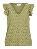 VIAMALINA V-NECK C/S TOP/PB sage