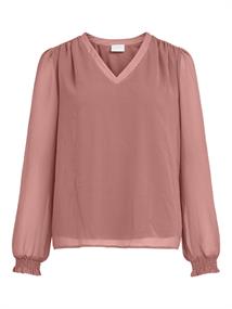 VIAMIONE V-NECK L/S TOP/SU - FAV old rose