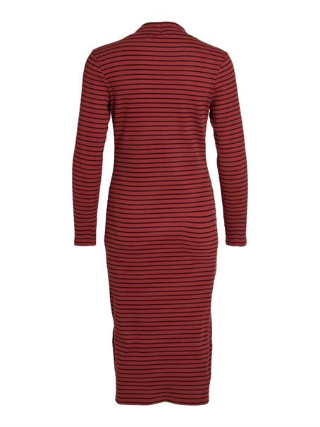 VIBALU CREW NECK L/S MIDI DRESS - NOOS fired brick