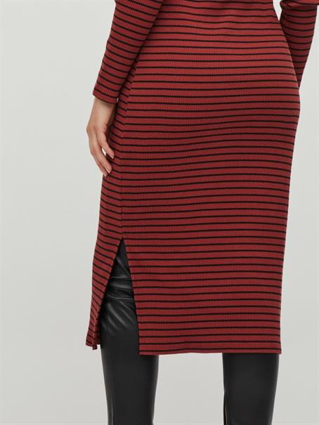 VIBALU CREW NECK L/S MIDI DRESS - NOOS fired brick