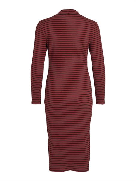 VIBALU CREW NECK L/S MIDI DRESS - NOOS fired brick
