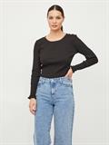 VIBALU L/S RIB TOP black