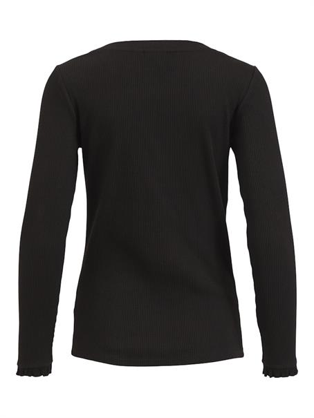 VIBALU L/S RIB TOP black