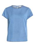 VIBISTA C/S O-NECK TOP - NOOS medium blue denim