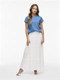 VIBISTA C/S O-NECK TOP - NOOS medium blue denim