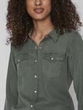 VIBISTA DENIM SHIRT-NOOS duck green