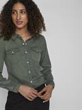 VIBISTA DENIM SHIRT-NOOS duck green