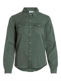 VIBISTA DENIM SHIRT-NOOS duck green