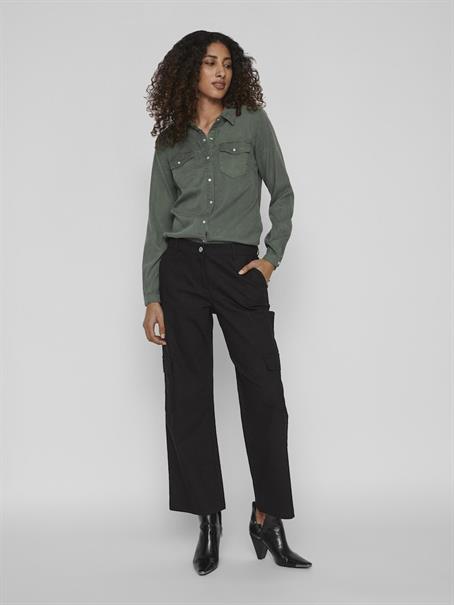 VIBISTA DENIM SHIRT-NOOS duck green