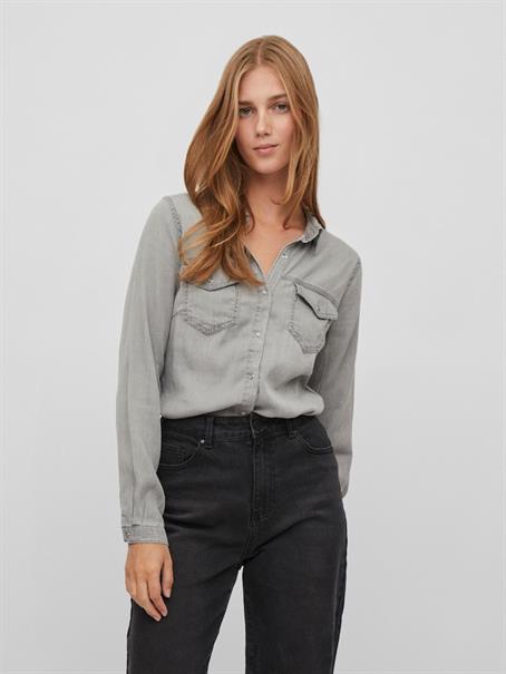 VIBISTA DENIM SHIRT-NOOS light grey denim