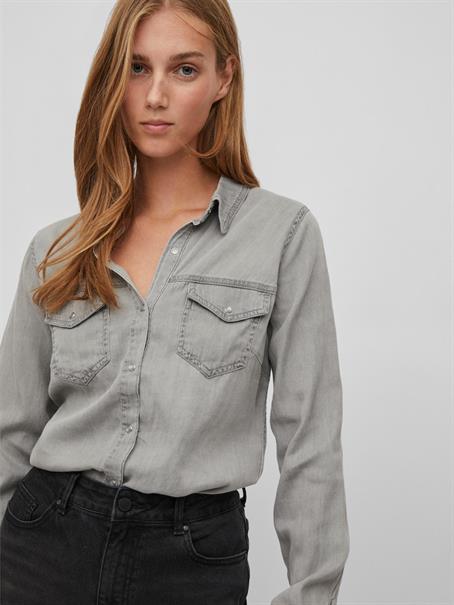 VIBISTA DENIM SHIRT-NOOS light grey denim