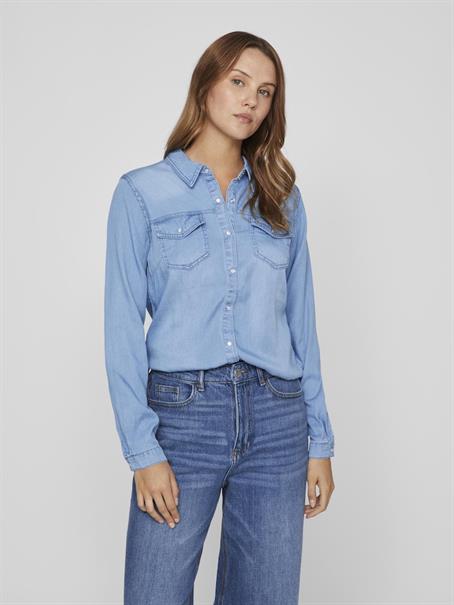 VIBISTA DENIM SHIRT-NOOS medium blue denim