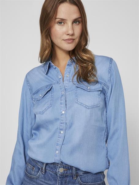 VIBISTA DENIM SHIRT-NOOS medium blue denim