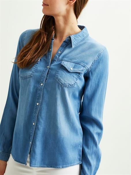 VIBISTA DENIM SHIRT-NOOS medium blue denim