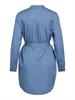 VIBISTA L/S SHIRT DRESS medium blue denim