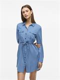 VIBISTA L/S SHIRT DRESS medium blue denim