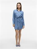 VIBISTA L/S SHIRT DRESS medium blue denim