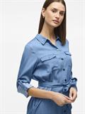 VIBISTA L/S SHIRT DRESS medium blue denim